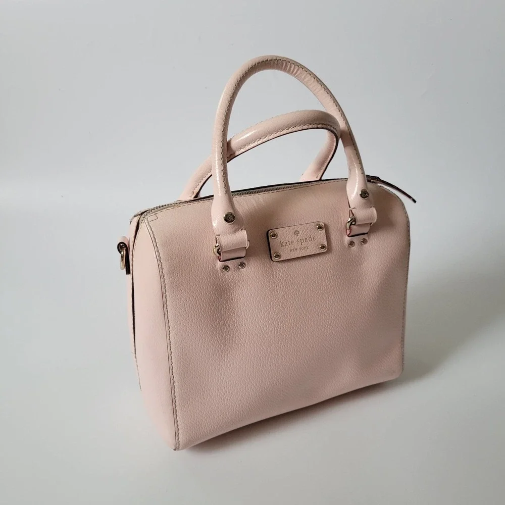 Kate Spade Wellesley Alessa Satchel Light Pink Saffiano Leather Coquette Pastel